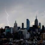 Boy hit by lightning when severe storms reached northeastern