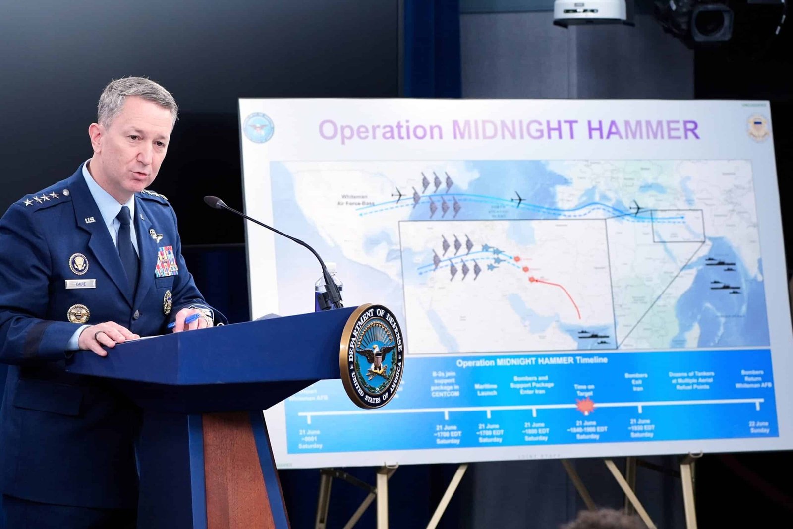 Hegseth, Caine says that the attacks of Iran's nuclear sites used the 'Malo Address' and the lures