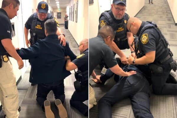 Padilla pushes against Noem's statement broke into the press conference