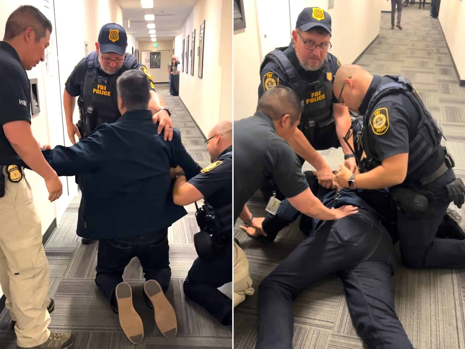 Padilla pushes against Noem's statement broke into the press conference