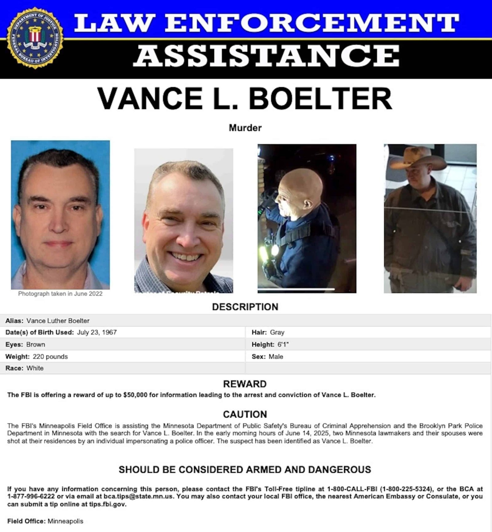 Suspicious murder of Minnesota Vance Boelter in the race; I had dozens of democrats on the list, the sources say