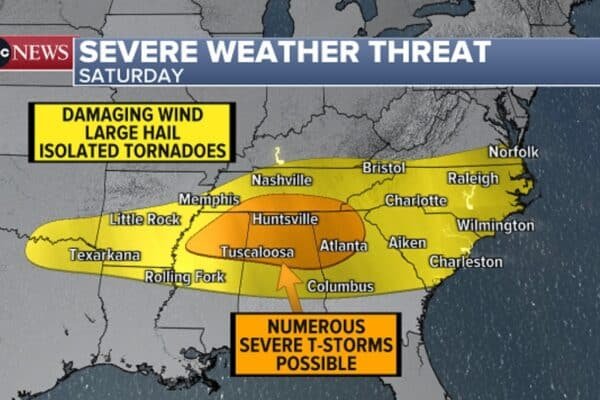 Photo: Map of Severe Climate Threats