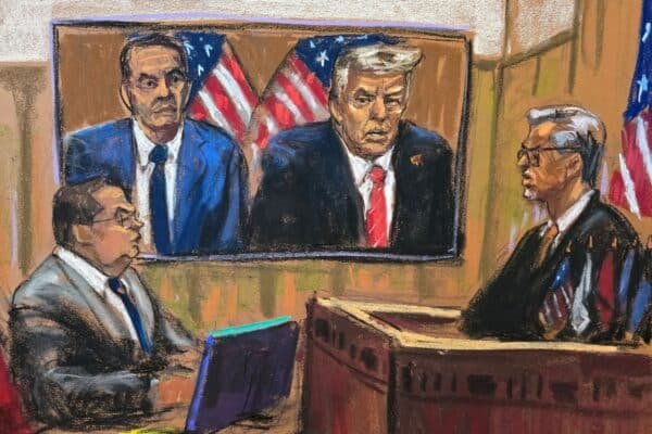 Photo: The Judge of the State of New York Juan Merchan sentences, President -elect Donald Trump, since he appears remotely with his lawyer Todd Blanche for a sentence hearing in the New York Criminal Court in New York City, on January 10, 2025.