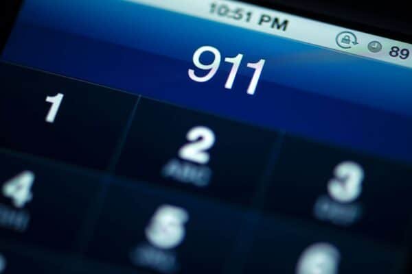 Photo: 911 is shown on the screen of a smartphone in a file photo without date.