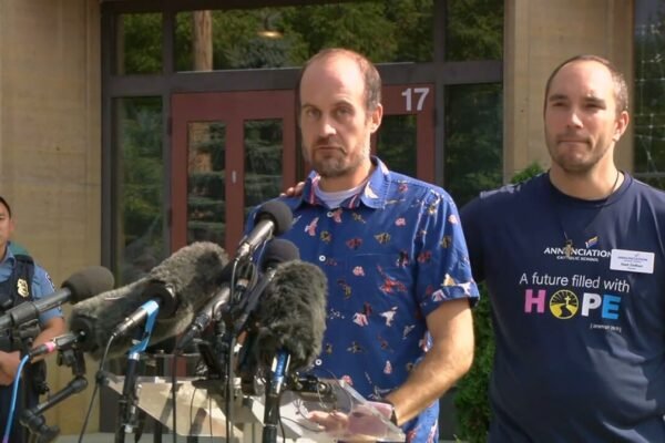 Father of one of the children killed in the shooting of the Catholic School Speech.