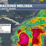 PHOTO: Tracking Melissa's map
