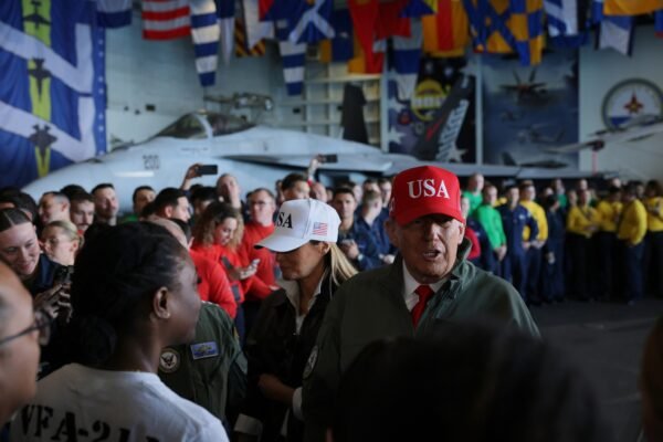 Photo: President Trump binds to the 250 marina's number commemoration in Norfolk, Va