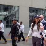 PHOTO: Homeland Security Secretary Kristi Noem tours a famous prison during a trip to El Salvador